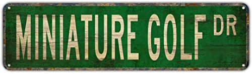 Street sign Miniature Golf Miniature Golf Sign Miniature Golf Fan Wall Sign Vintage Classic Home Decor 16×4 Inches Metal Aluminum Sign post thumbnail image