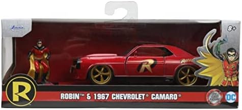 DC Comics 1:32 1969 Chevy Camaro Die-cast Car w/ 1.65″ Robin Figure, Toys for Kids and Adults post thumbnail image