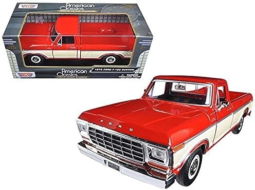 Maisto 1979 Ford F-150 Pickup Truck 2 Tone Red/Cream 1/24 Model Car by Motormax post thumbnail image