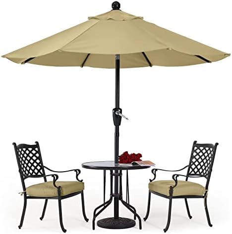 ABCCANOPY 9FT Patio Umbrella – Outdoor Waterproof Table Umbrella with Push Button Tilt and Crank, 8 Ribs UV Protection Pool Umbrella for Garden, Lawn, Deck & Backyard (Khaki) post thumbnail image