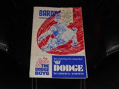 1966 1967 CLEVELAND BARONS AHL HOCKEY PROGRAM W/TICKET STUB VS PROVIDENCE REDS post thumbnail image