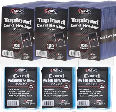 BCW 300 Card Sleeves +300 Top Loaders for Cards Baseball Card Protectors Penny Sleeves + Toploaders post thumbnail image