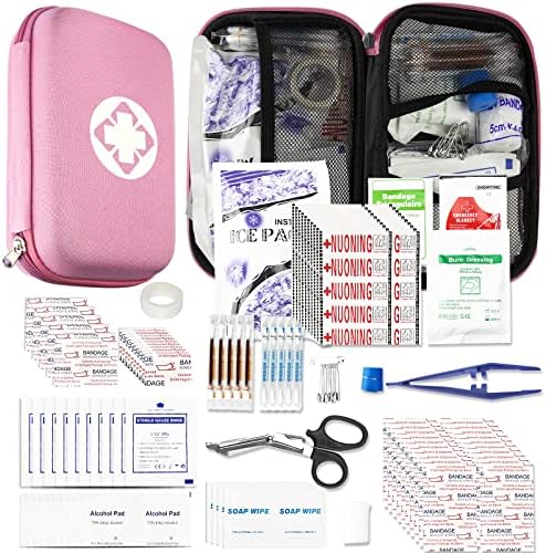 276PCS Small Travel First Aid Kit Supplies for Business, First Aid Kits Backpacking Essentials Items Trauma First Aid Survival Kits for Outdoor Adventure, Pink AMORNING post thumbnail image