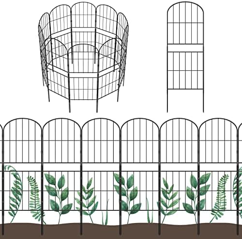 OUSHENG Decorative Garden Fence Fencing 10 Pack, 36in (H) x 10.8ft (L) Rustproof Metal Wire Panel Border Animal Barrier for Dog, Flower Edging for Yard Landscape Patio Outdoor Decor, Arched post thumbnail image