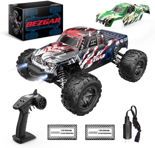 BEZGAR HM161 Hobby Grade 1:16 Scale Remote Control Truck, 4WD High Speed 40+ Kmh All Terrains Electric Toy Off Road RC Vehicle Car Crawler with 2 Rechargeable Batteries for Boys Kids and Adults post thumbnail image