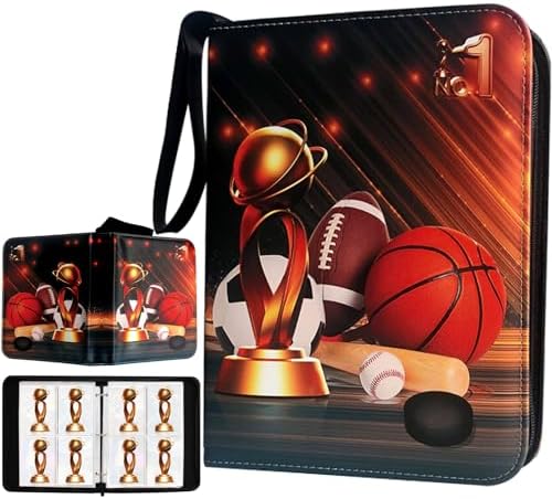 Sports Card Binder 400 Pockets Trading Card Binder with 50 Sleeves Fits 400 Sport Cards, Sports Card Holder Binder with Zipper, Soccer Football Baseball Basketball Hockey Card Gifts Collection Storage post thumbnail image