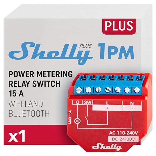 Shelly Plus 1PM UL | WiFi & Bluetooth Smart Relay Switch with Power Metering Function | Home Automation | Compatible with Alexa & Google Home | iOS Android App | No Hub | Wireless Lighting Control post thumbnail image