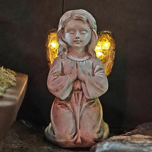 Rezpuao 𝐆𝐚𝐫𝐝𝐞𝐧 𝐒𝐭𝐚𝐭𝐮𝐞 𝐎𝐮𝐭𝐝𝐨𝐨𝐫 𝐃é𝐜𝐨𝐫,Garden Angel Figurine Outdoor, Solar Garden Angel Statue,Praying Angel Garden Decor for Patio Lawn Yard Porch Decoration post thumbnail image