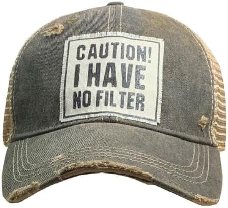 Distressed Baseball Caps Funny Trucker Hats with Sayings, Unisex (No Filter (Rust)) post thumbnail image