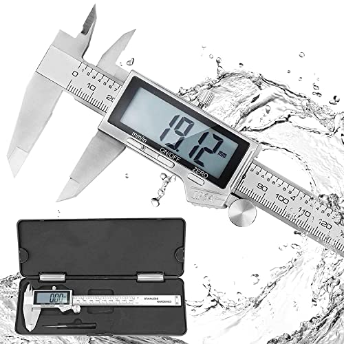 Digital Caliper, IP54 Waterproof Stainless Steel Caliper Measuring Tool, Vernier Caliper with Huge LCD Screen, Auto – Off Feature, Inch and Millimeter Conversion (6 Inch /150 mm) post thumbnail image