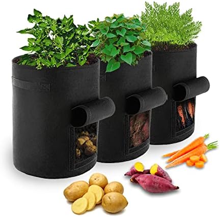 Potato Grow Bags 10 Gallon with Flap Window -Portable Garden Bags to Grow Vegetables & Fruit – Our Grow Bags are Made from a 300g Sturdy, Thick Non-Woven Fabric – 3 Pack-Black post thumbnail image