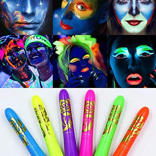 Luminous Face Paint Crayons Body Painting Crayons Glow in The Black for Mardi Gras Halloween Masquerades Birthday Party Makeup post thumbnail image