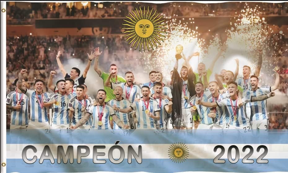 Argentina 2022 Champions World Cup Team Squad Soccer Football Sports Decorations Outdoor Flag Banner Garden Decor 5x3ft post thumbnail image