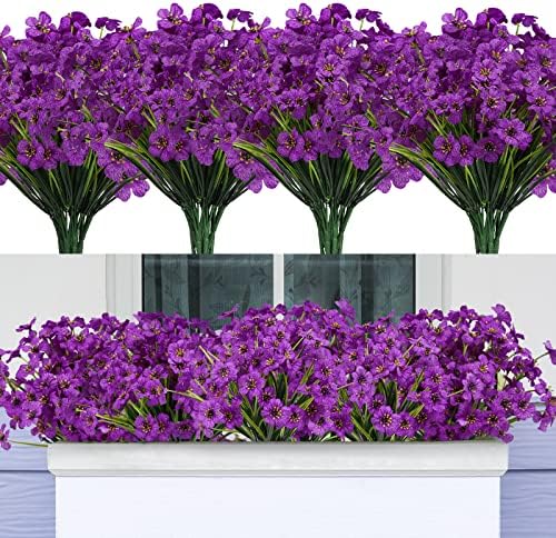 CEWOR 16 Bundles Artificial Flowers for Outdoors, Fake Silk Flowers Faux Plants UV Resistant for Hanging Planters Window Box Front Porch Indoor Outside Decorations (Purple) post thumbnail image