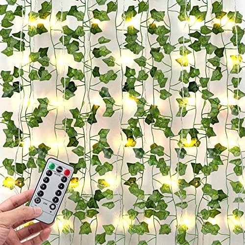 JACKYLED 84Ft 12 Pack Artificial Ivy Garland Fake Plants, Ivy Vines Leaves with CE Certified 80 LED String Lights, Hanging Ivy Lights for Bedroom Garden Party Wall Room Decor post thumbnail image