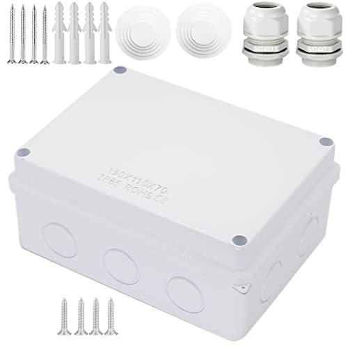 Junction Box, Zulkit Project Box with Reserved Holes IP65 Waterproof Dustproof Electrical Box ABS Plastic Project Enclosure White 5.9 x 4.3 x 2.8 Inch post thumbnail image