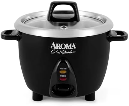 Aroma Housewares Select Stainless Rice Cooker & Warmer with Uncoated Inner Pot, 3-Cup(uncooked)/6-Cup(cooked)/ 1.2Qt, ARC-753SGB, Black post thumbnail image