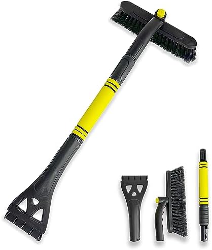 25″-31″ Detachable Snow Brush and Ice Scraper,Retractable Snow Brush Multi-Tool,Flexible 360°Adjustment Pivoting Head,Snow Scraper for Cars Trucks SUVs Windshield with Non-Slip Foam Grips,Yellow&Black post thumbnail image