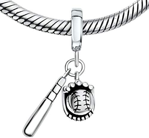 BOLENVI Baseball Bat Glove Sports 925 Sterling Silver Pendant Charm Bead For Pandora & Similar Charm Bracelets or Necklaces post thumbnail image