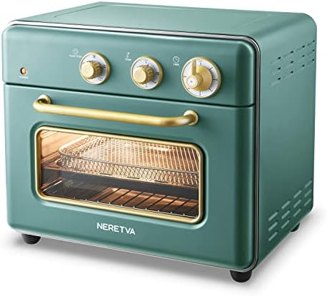 Neretva Air Fryer Toaster Oven Large 21 QT, 5 In 1 Convection Oven, Fit 8″ Pizza for Family, Include 6 Accessories & Cookbook, Stainless Steel, ETL Certified, Vintage Green post thumbnail image