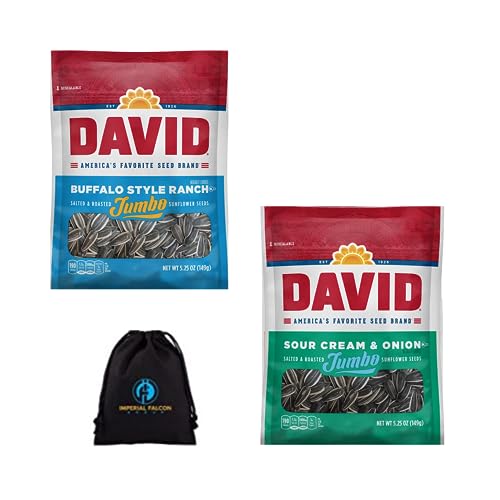 David Sunflower Seeds Jumbo Variety 2 Pack with Imperial Falcon Carrying Bag (Buffalo Ranch/Sour Cream & Onion) post thumbnail image