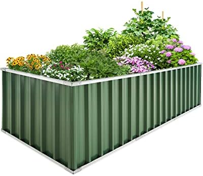 KING BIRD 101″ x 36″ x 24″ Galvanized Raised Garden Bed 2 Installation Methods for DIY Outdoor Heightened Steel Metal Planter Kit Box for Deep-Rooted Vegetables, Flowers, Large Raised Bed Kit(Green) post thumbnail image