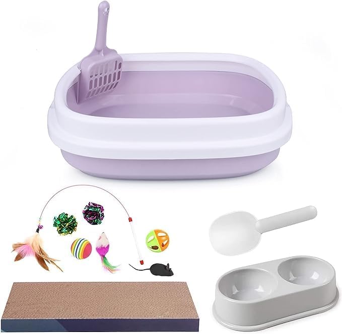 12 Pcs Kitten Cat Starter Kit,Kitten Litter Box Starter Kit for Indoor Cats, Include Kitten Litter Box with Scooper Set,Cat Scratch Pad,Double Cat Water and Food Bowl,Kitten Toys,Pet Spoon post thumbnail image