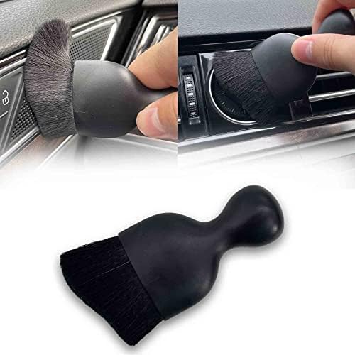 Car Interior Detailing Brush, Ultra Soft Non-Scratch Dust Brush, Car Interior Cleaning Tool for Cleaning Panels, Air Vent, Leather (Black) post thumbnail image