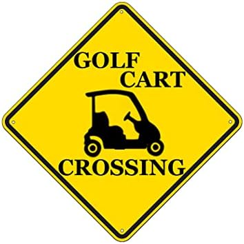 Funny Metal Warning Golf Cart Crossing XING Tin Sign Wall Décor Man Cave Bar Golfer post thumbnail image