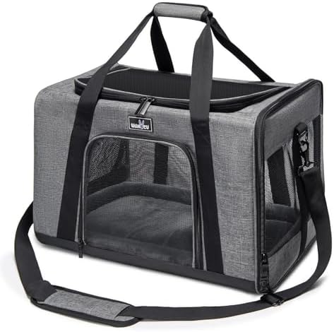 Pet Carrier for Small Cats Dogs, Dog Carrier Travel Bag with Adequate Ventilation, 5 Mesh Windows, 3 Entrance, Locking Safety Zippers, Padded Shoulder and Carrying Strap, Medium post thumbnail image