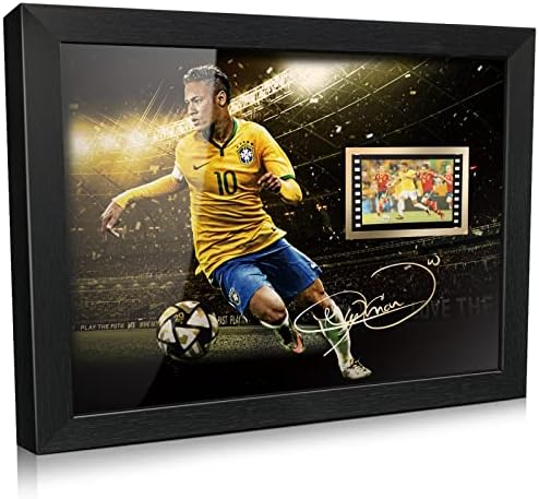 Gifts for Soccer Player Neymar Jr. Fans – Sport Star Picture Desktop Framed Photo 8×6 Inches with Signed and 1x35mm Film Mini Cell Display post thumbnail image