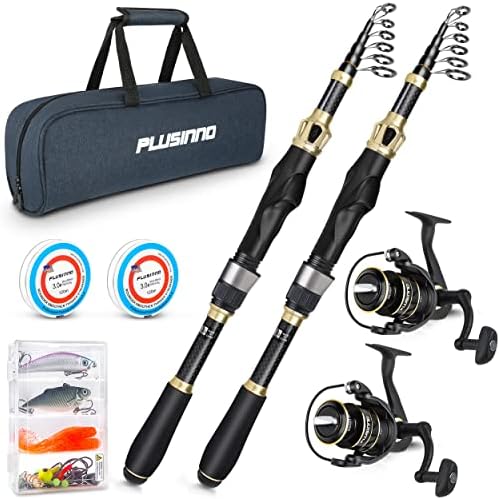 PLUSINNO Fishing Rod and Reel Combo,Fishing Pole,Telescopic Fishing Rod Kit with Spinning Reel, Telescopic Fishing Pole with Carrier Bag for Freshwater Saltwater for Men Women post thumbnail image