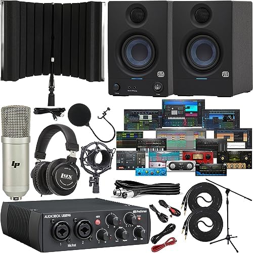 Presonus AudioBox 96 USB Audio/MIDI Interface with New Designed Eris E3.5 Studio Monitors and with Newest Version Studio One Artist Software Pack & Isolation Recording Shield post thumbnail image