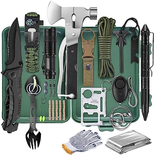 Emergency Survival Kit, Gifts for Men Dad Boyfriend Him Husband Christmas, 33Pcs Survival Gear Cool Gadget Camping Accessories Equipment for Hunting, Fishing, Outdoor Adventure, Hiking, Birthday Gift post thumbnail image