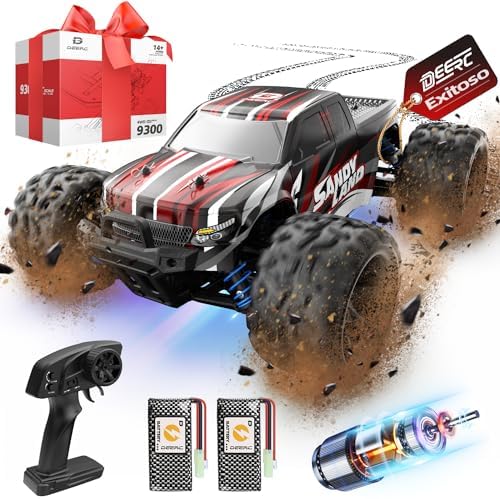 DEERC Remote Control Car High Speed RC Cars for Kids Adults 1:16 Scale 40 KM/H 4WD Off Road Monster Trucks,2.4GHz All Terrain Toy Trucks with 2 Rechargeable Battery post thumbnail image