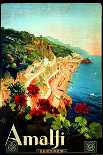 Amalfi Coast Italy Italian Vintage Illustration Travel Cool Wall Decor Art Print Poster 16×24 post thumbnail image