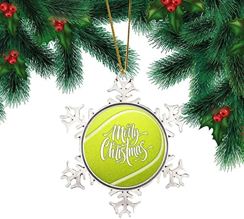 Metal Snowflake Christmas Ornaments Tennis Player Gifts Christmas Keepsake Tennis Ball Merry Christmas Metal Christmas Ornament Collectible Present Gift Xmas Tree Decoration post thumbnail image