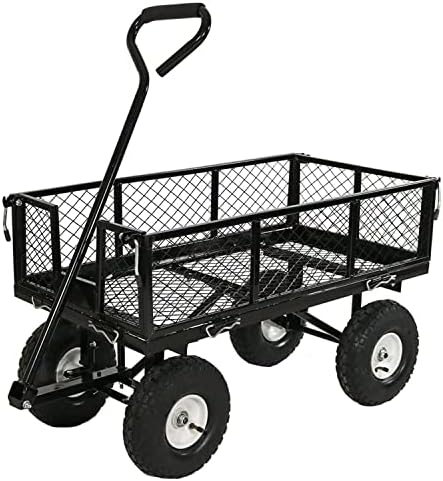 Sunnydaze Utility Steel Garden Cart – Removable Sides – 400-Pound Capacity – Black post thumbnail image