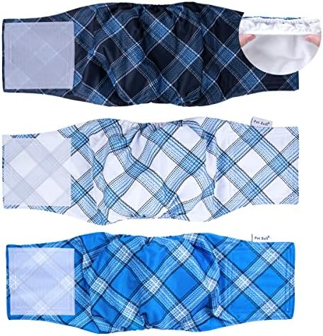 Pet Soft Dog Belly Bands – Washable Male Dog Diapers Belly Band for Male Dogs, Reusable Male Dog Belly Wraps 3pack for Doggy Puppy(Blue Plaid, XS) post thumbnail image