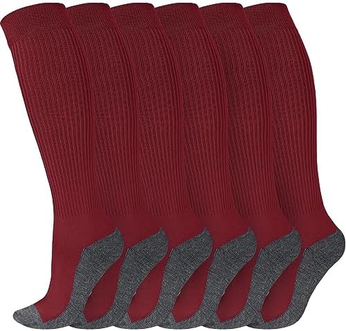 6 Pairs Soccer Socks for Men Athletic Softball Socks unisex Gray Soles Baseball Socks for Football School post thumbnail image