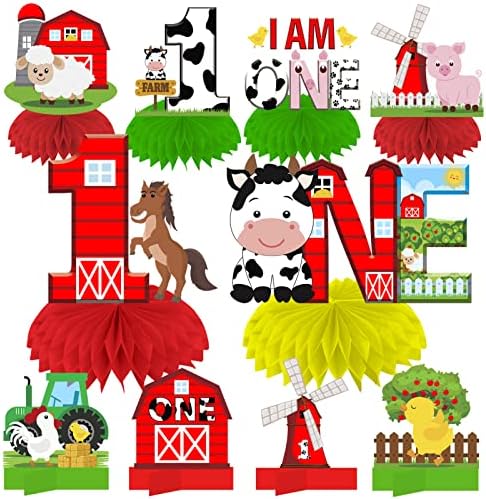 Farm Animals 1st Birthday Decorations Table Centerpieces, Barnyard Theme 1st Birthday Honeycomb Centerpieces Party Supplies for Boys Girls, Farm Barn Theme First Birthday Table Topper Decor post thumbnail image