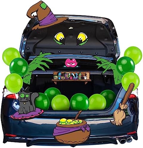 JOYIN Halloween Witch Trunk or Treat Archway Garage Decoration with Hands and Eyes, Mouth, Witch hat, Broom, Cat,Balloons, and a Jar for Car Garage Door Entryway Archway and Halloween Decor Outdoor post thumbnail image