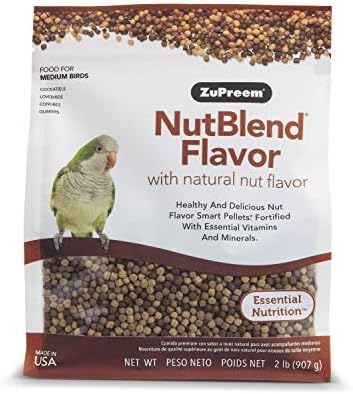 ZuPreem NutBlend Smart Pellets Bird Food for Medium Birds, 2 Pound Bag – Made in USA, Daily Nutrition, Essential Vitamins, Minerals for Cockatiels, Quakers, Lovebirds, Small Conures post thumbnail image