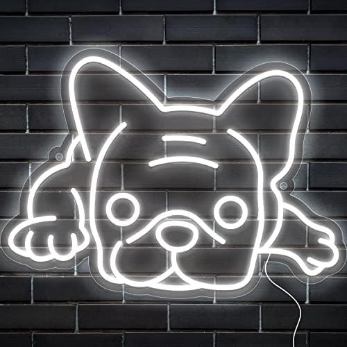 French Bulldog Neon Sign for Wall Decor Cute Puppy Pink LED Neon Dog Night Light USB Operated Frenchie Gifts Pet Shop Business Sign Bedroom Wall Party Bull Dogs Gifts (Frenchie-White) post thumbnail image