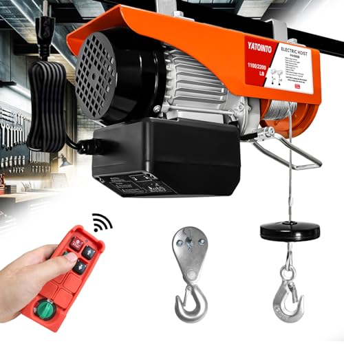 120V Heavy-Duty Electric Hoist – 2200 LBS Capacity, 39ft Lifting Height, with Wireless Remote & Emergency Stop, Durable Electric Wire Rope Hoist for Garage & Workshop Overhead Crane Lifting post thumbnail image