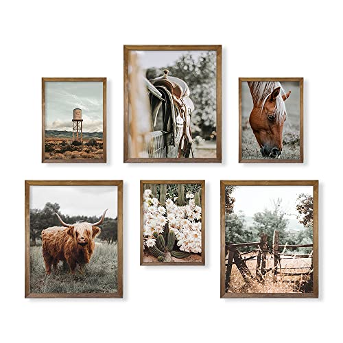 Rustic Farmhouse Bathroom Poster – Boho Western Decor – Highland Cow Pictures Wall Art – Old West Ranch Room Decor – Country Horse Cactus Print – Southwestern Farm House Animal – Gift Cowboy Cowgirl post thumbnail image