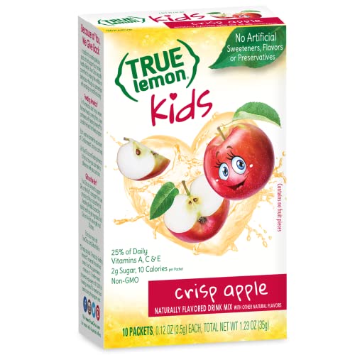 TRUE LEMON KIDS Crisp Apple (10 Packets) – Hydration, No Preservatives, No Artificial Flavors, No Sweeteners – Low Sugar Water Flavoring – Juice Powdered Drink Mix for Kids post thumbnail image