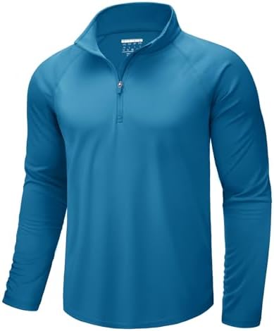 CRYSULLY Men’s UPF 50+ Fishing Shirts Long Sleeve Sun Protection Hiking 1/4 Zip Tops post thumbnail image