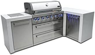 Mont Alpi MAi805-D90 44-inch 6-Burner 115000 BTU 90 Degree Corner Deluxe Stainless Steel Gas Outdoor Kitchen Barbecue Island Grill + Infrared Side Burner + Granite Countertops + Storage Drawers post thumbnail image