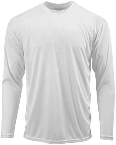 DRI-EQUIP Long Sleeve Moisture Wicking Athletic Shirts Mens, White, Medium post thumbnail image